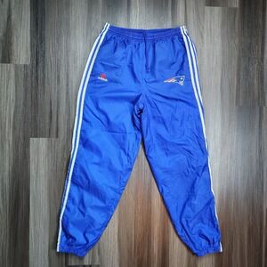 Vintage New England Patriots Adidas Windbreaker Lined Pants Mens Small  Blue